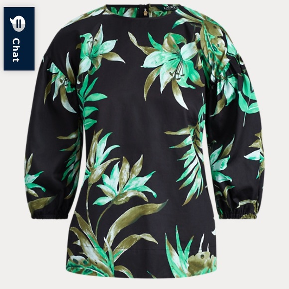 Ralph Lauren Tops - Print Bishop-Sleeve Top
